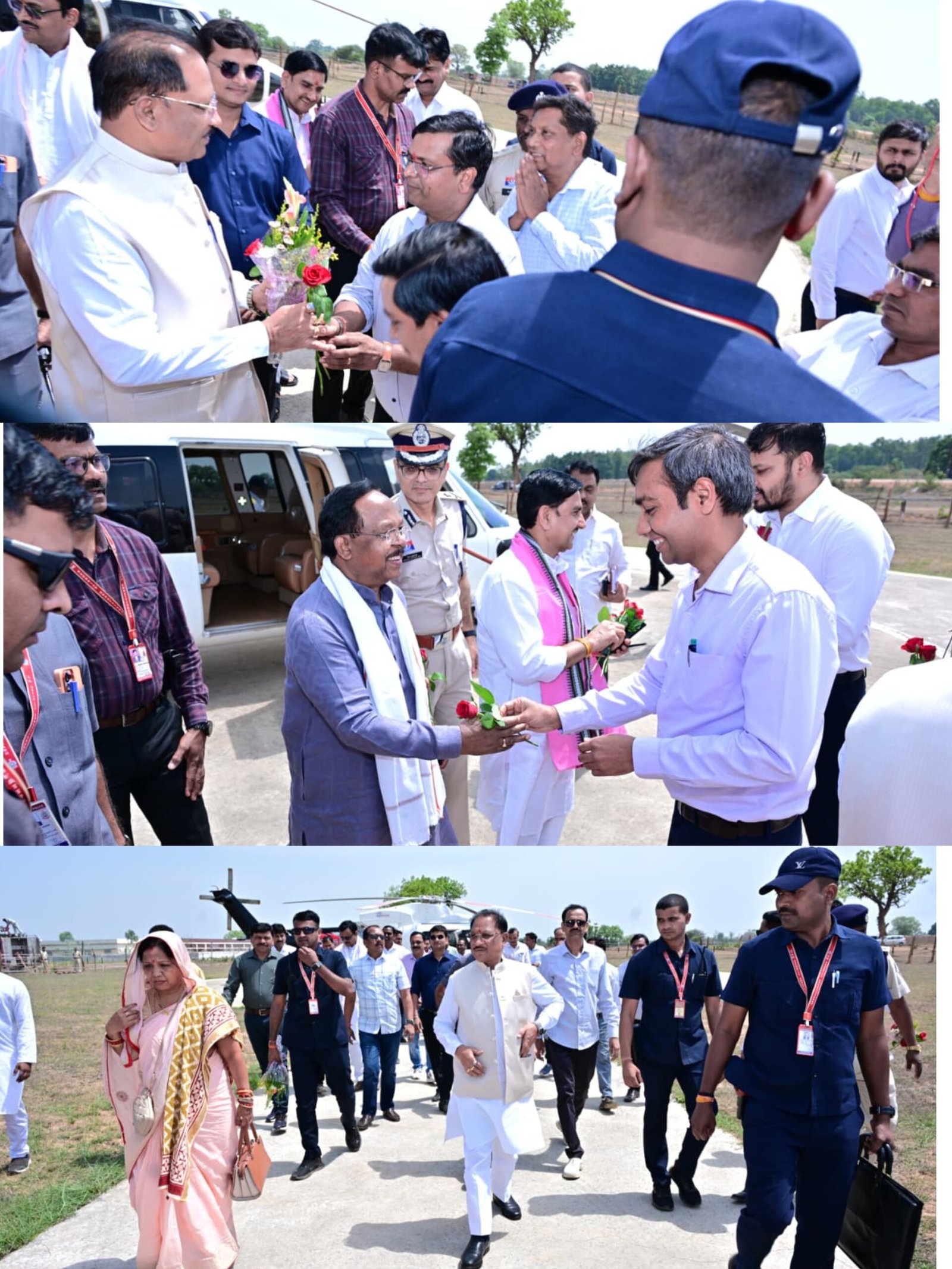*मुख्यमंत्री श्री विष्णुदेव साय पहुंचे बगिया, केंद्रीय मंत्री श्री तोखन साहू और कृषि मंत्री श्री रामविचार नेताम भी साथ पहुंचे, हेलीपैड पर जनप्रतिनिधियों, अधिकारियों एवं ग्रामीणों ने किया आत्मीय स्वागत…*